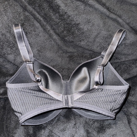 Freya Gray Striped Underwire Bra - Picture 5 of 11
